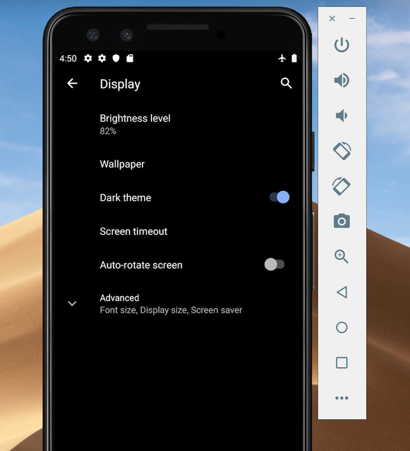 android q dark theme