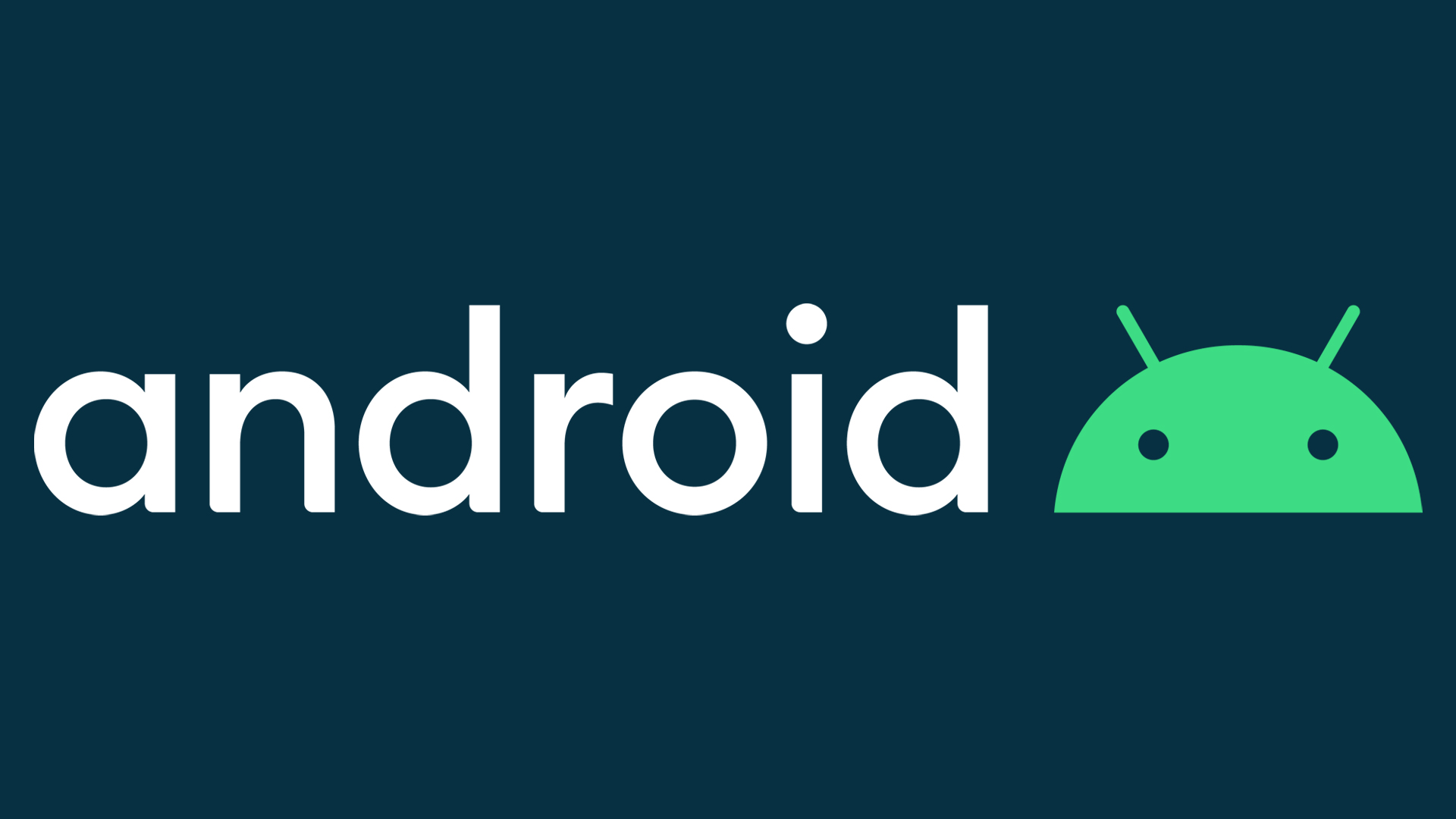 new android logo 2019 robot head navy background