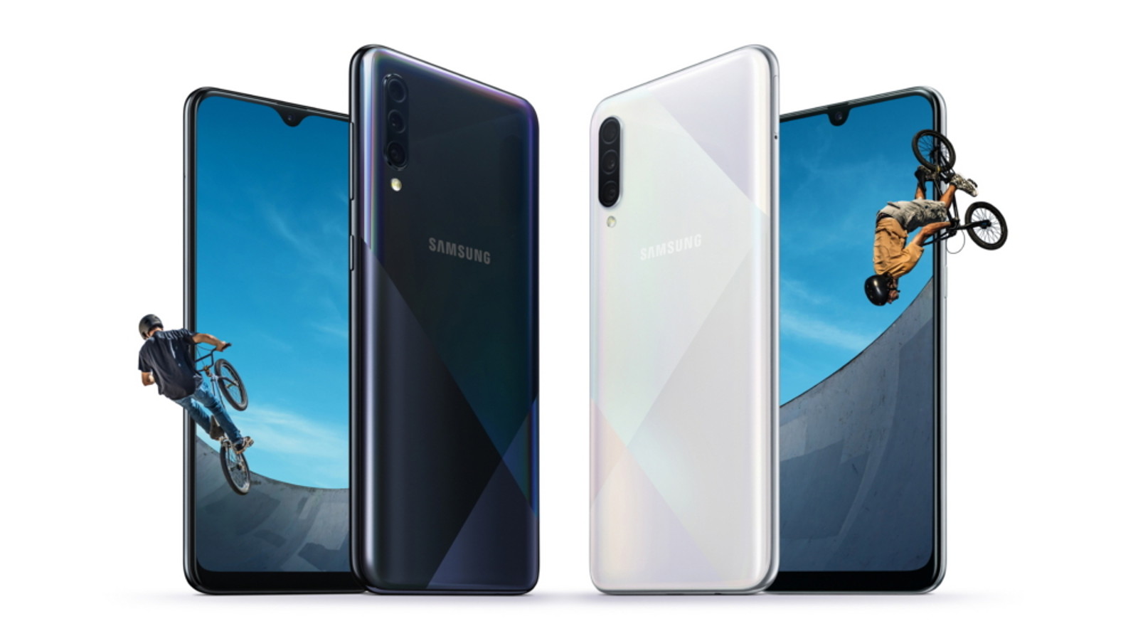 The Samsung Galaxy A50s and Galaxy A30s.