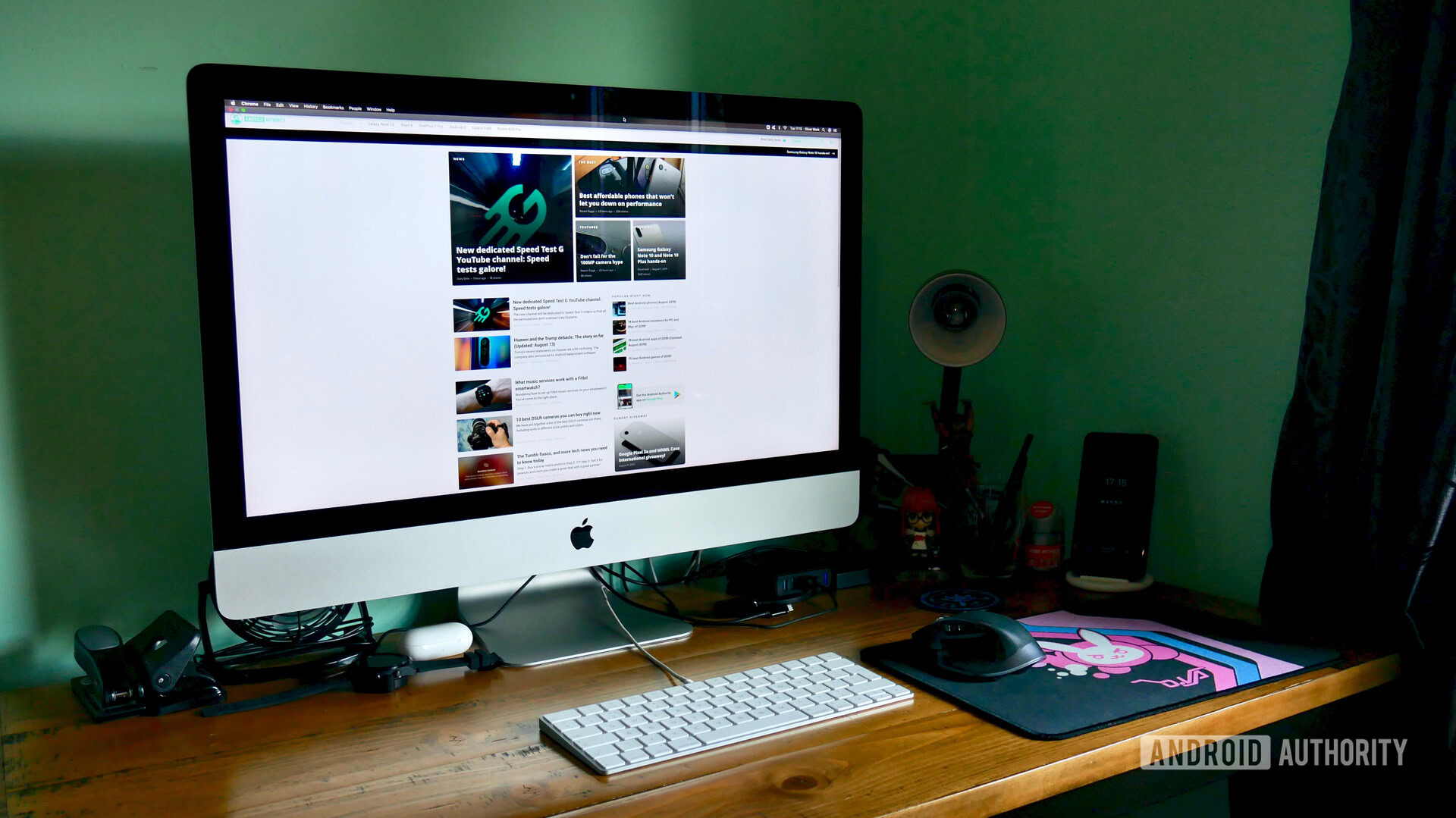 An Apple iMac on a desk