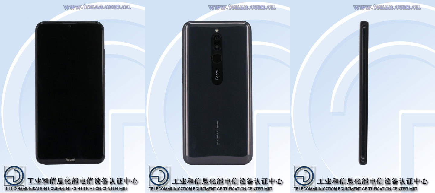 A Redmi phone, presumably the Redmi 8, on TENAA.