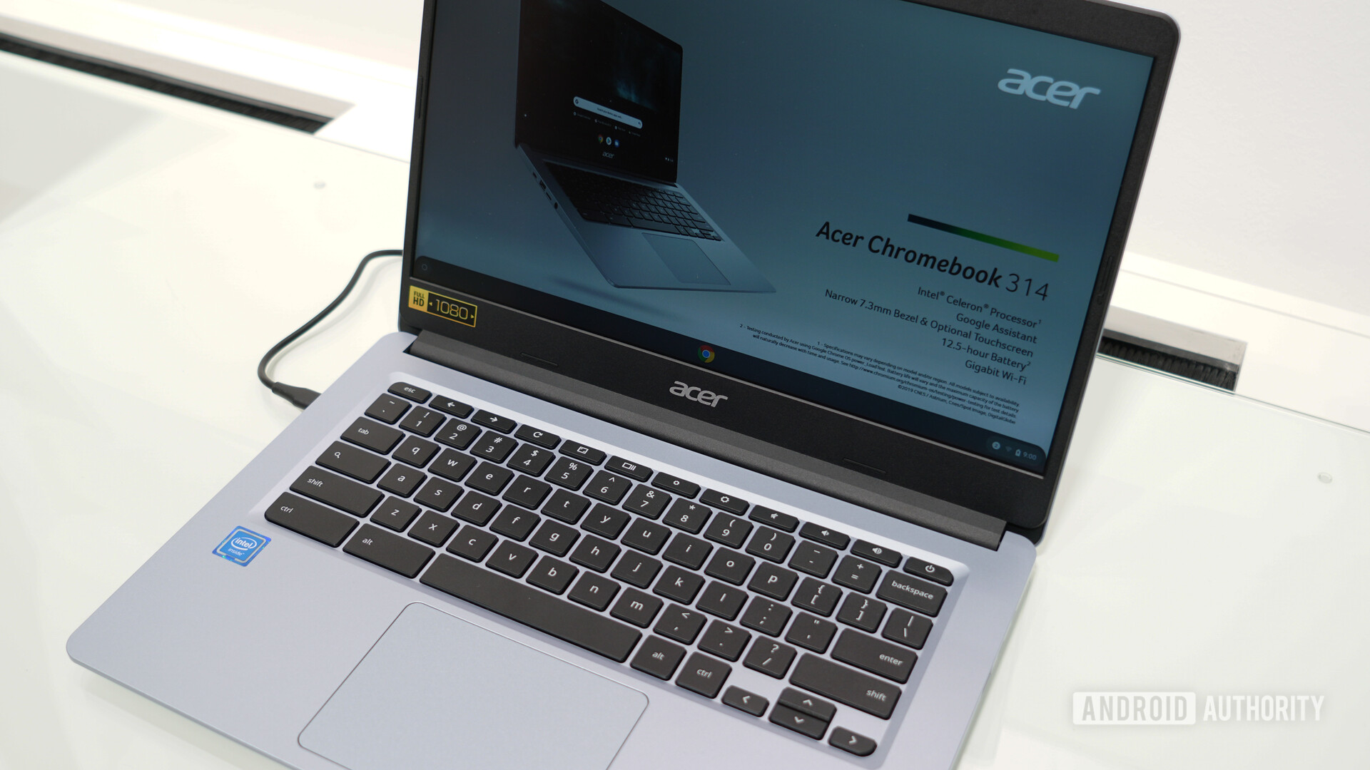 Acer Chromebook 314 display and keyboard