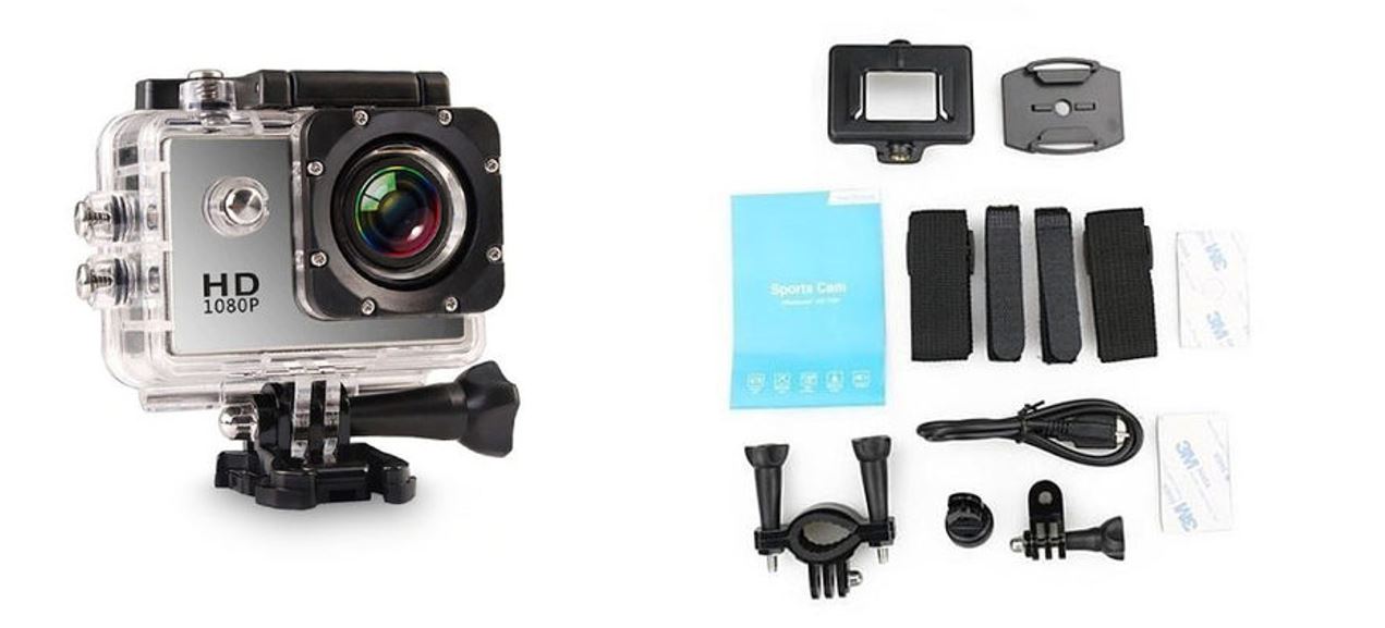 Electronic Avenue HD Waterproof Action Camera and Accessory Pack