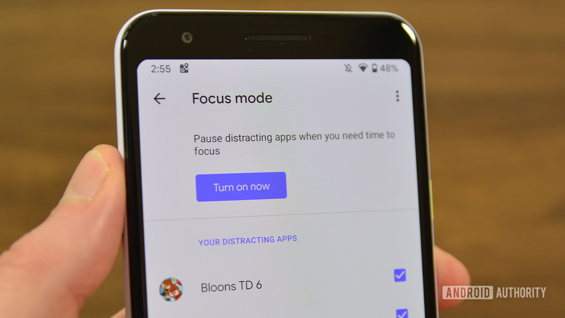 Android 10 Focus Mode