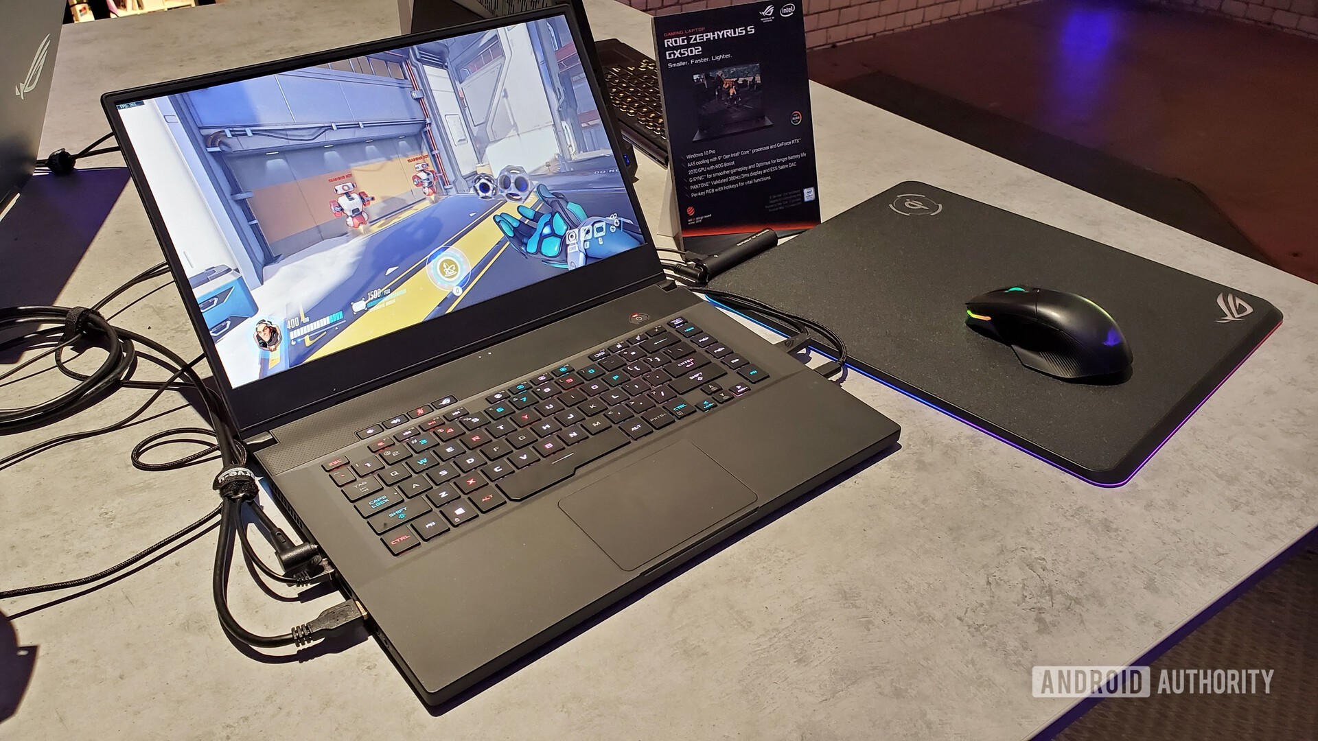 ASUS ROG Zephyrus 5 GX502 angled view from left