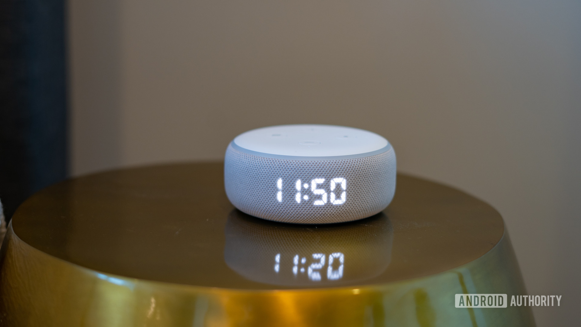 Echo dot with clock front profile