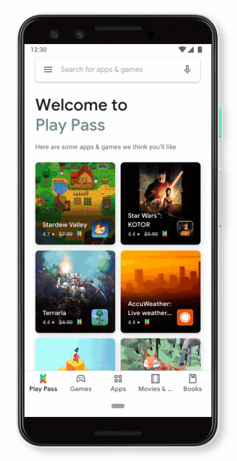 Google Play Pass UI Preview