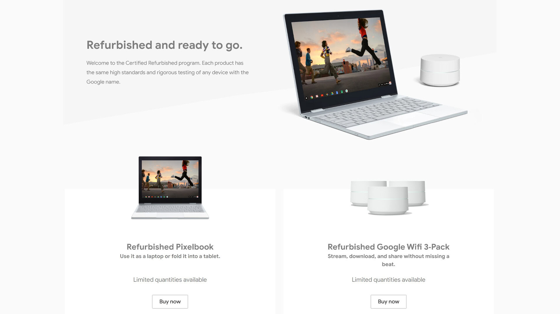 Google Store Refurbished Program