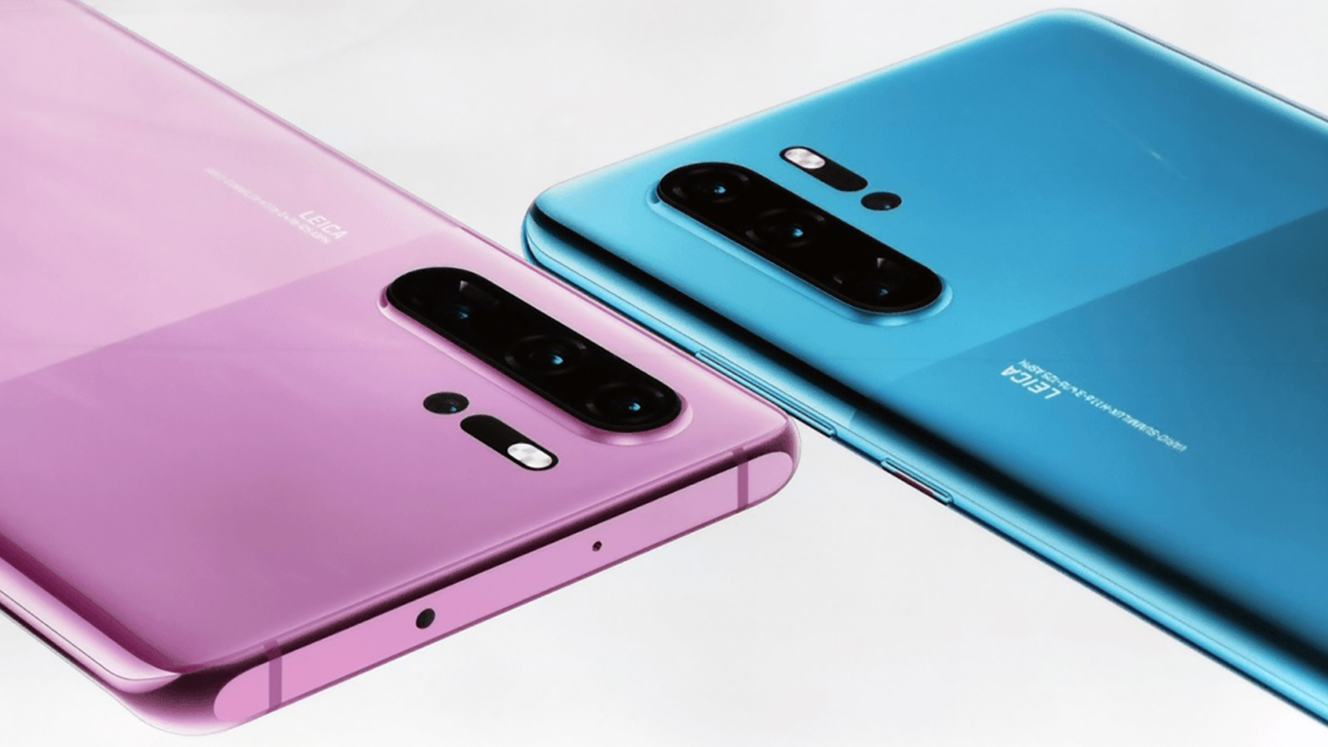 HUAWEI P30 Pro New 2019 Colors, including Misty Lavender and Mystic Blue.