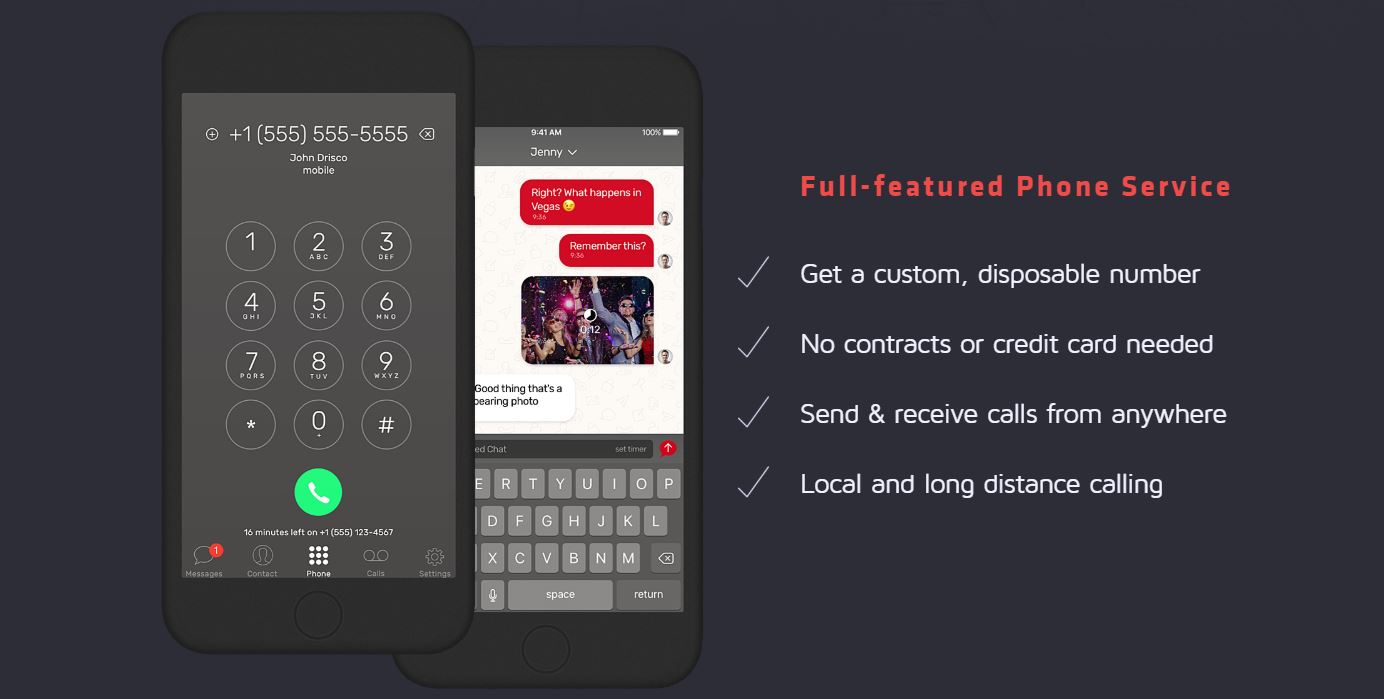 Hushed Private Phone Line Features