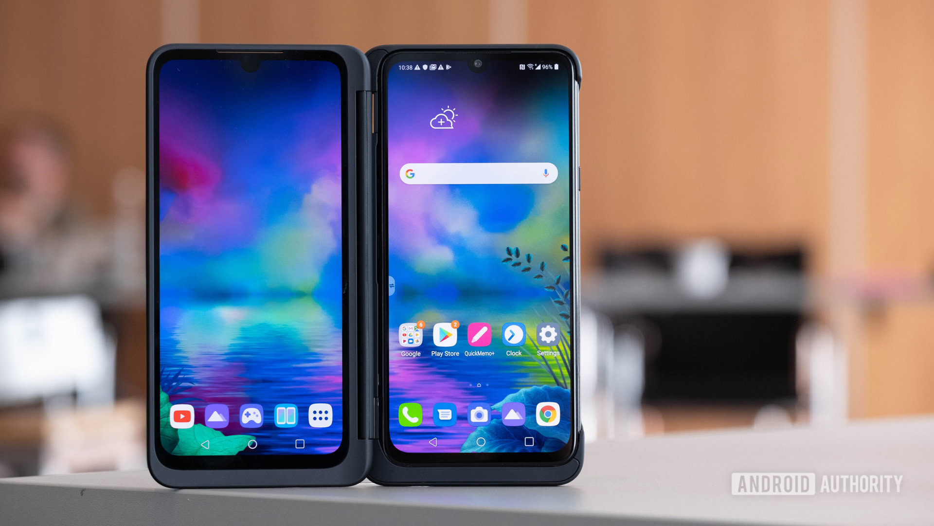 LG G8X ThinQ dual screen on table