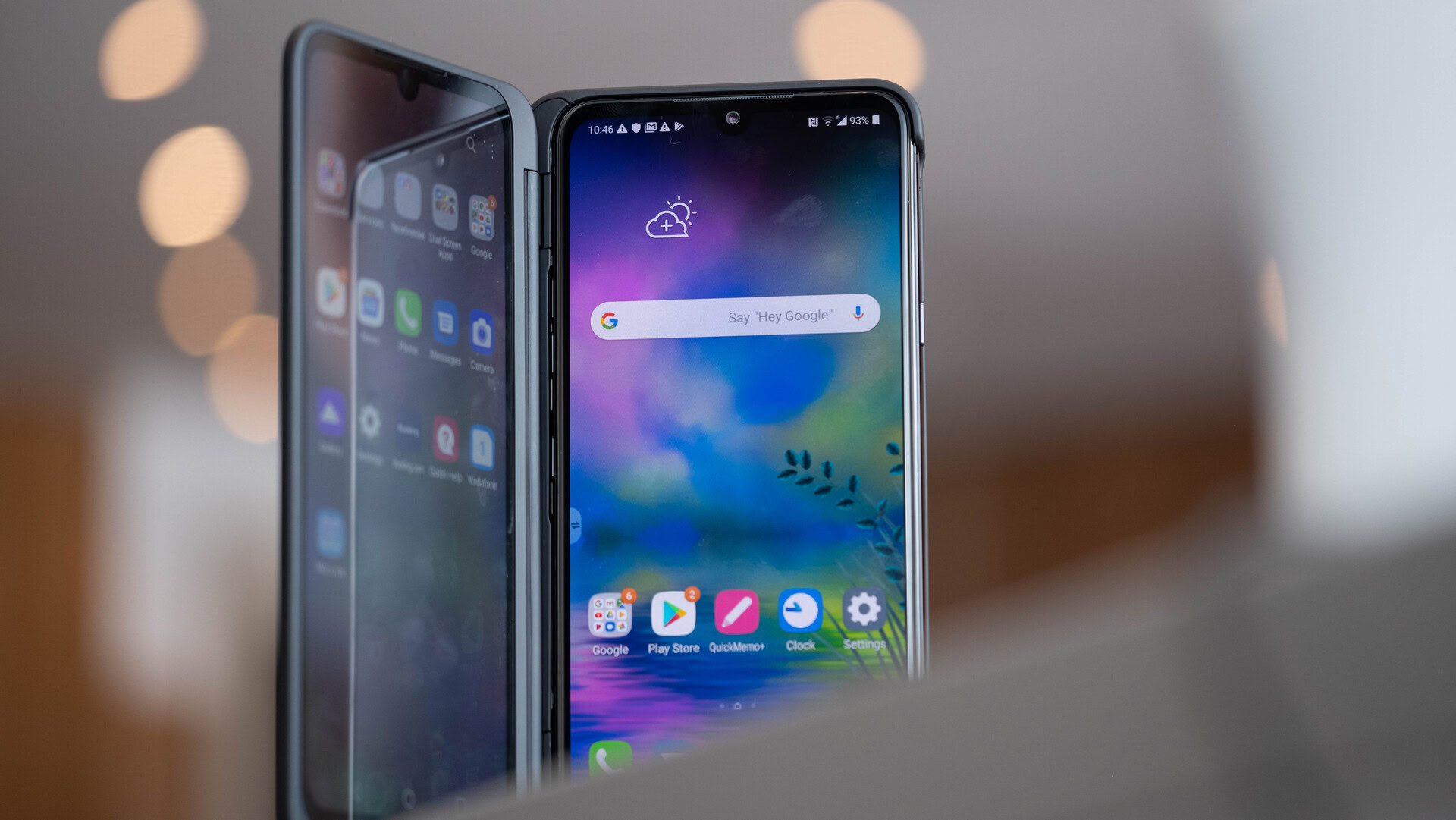 LG G8X ThinQ open on table 4