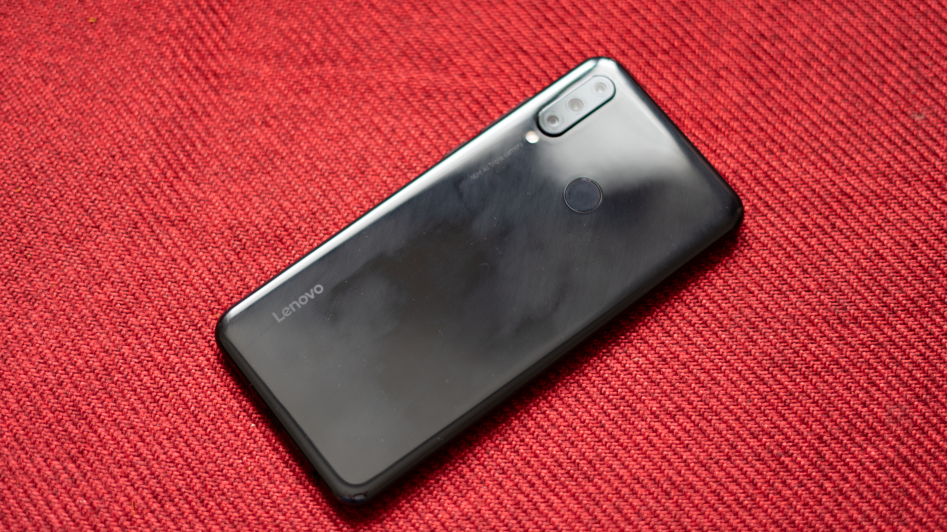 Lenovo K10 Note back of the phone with camera module and fingerprint reader