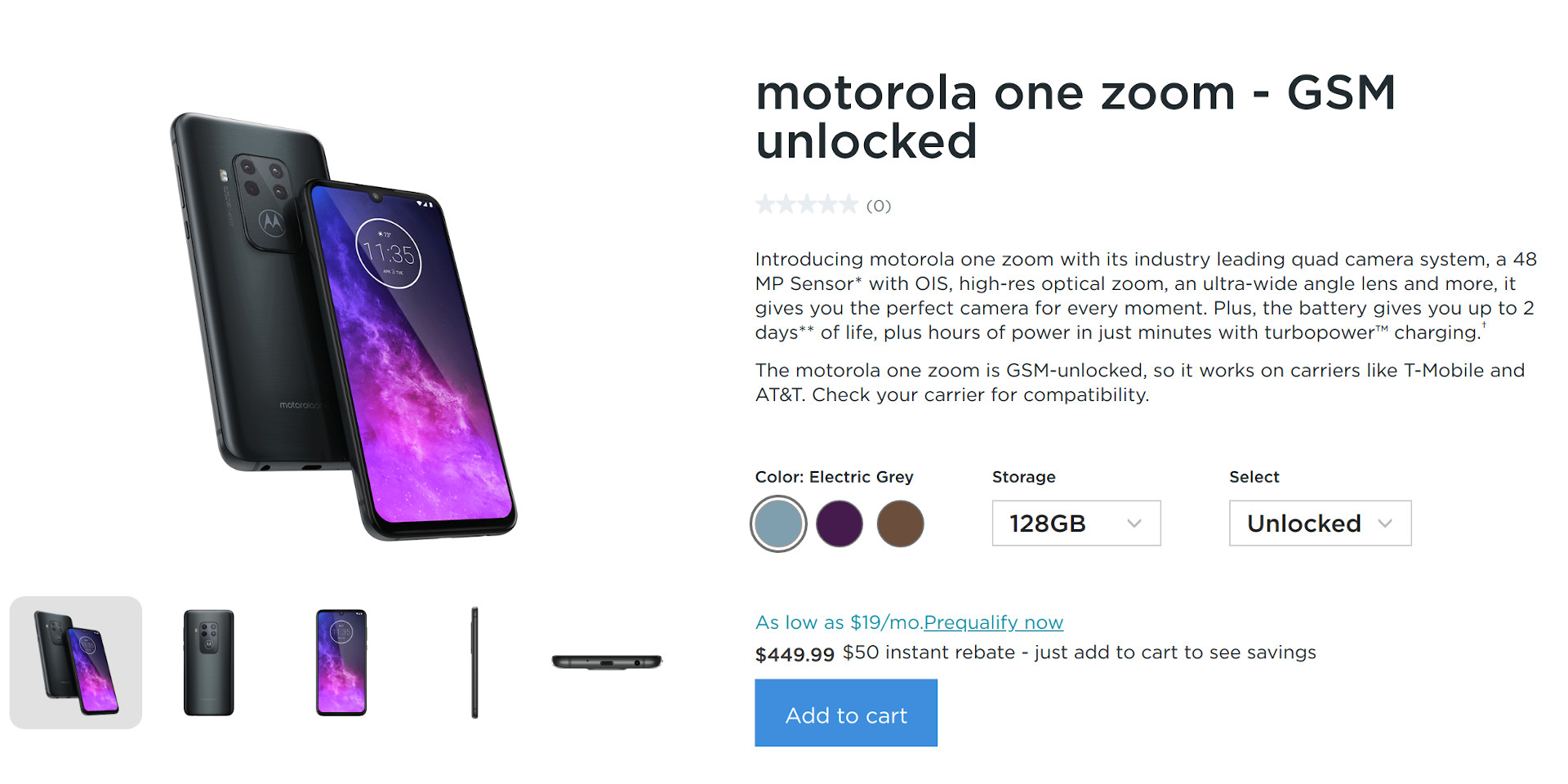 Motorola One Zoom Deal