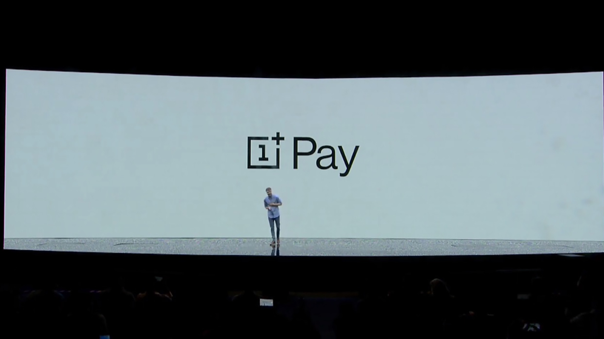 OnePlus Pay Announcement made on stage during a OnePlus event.