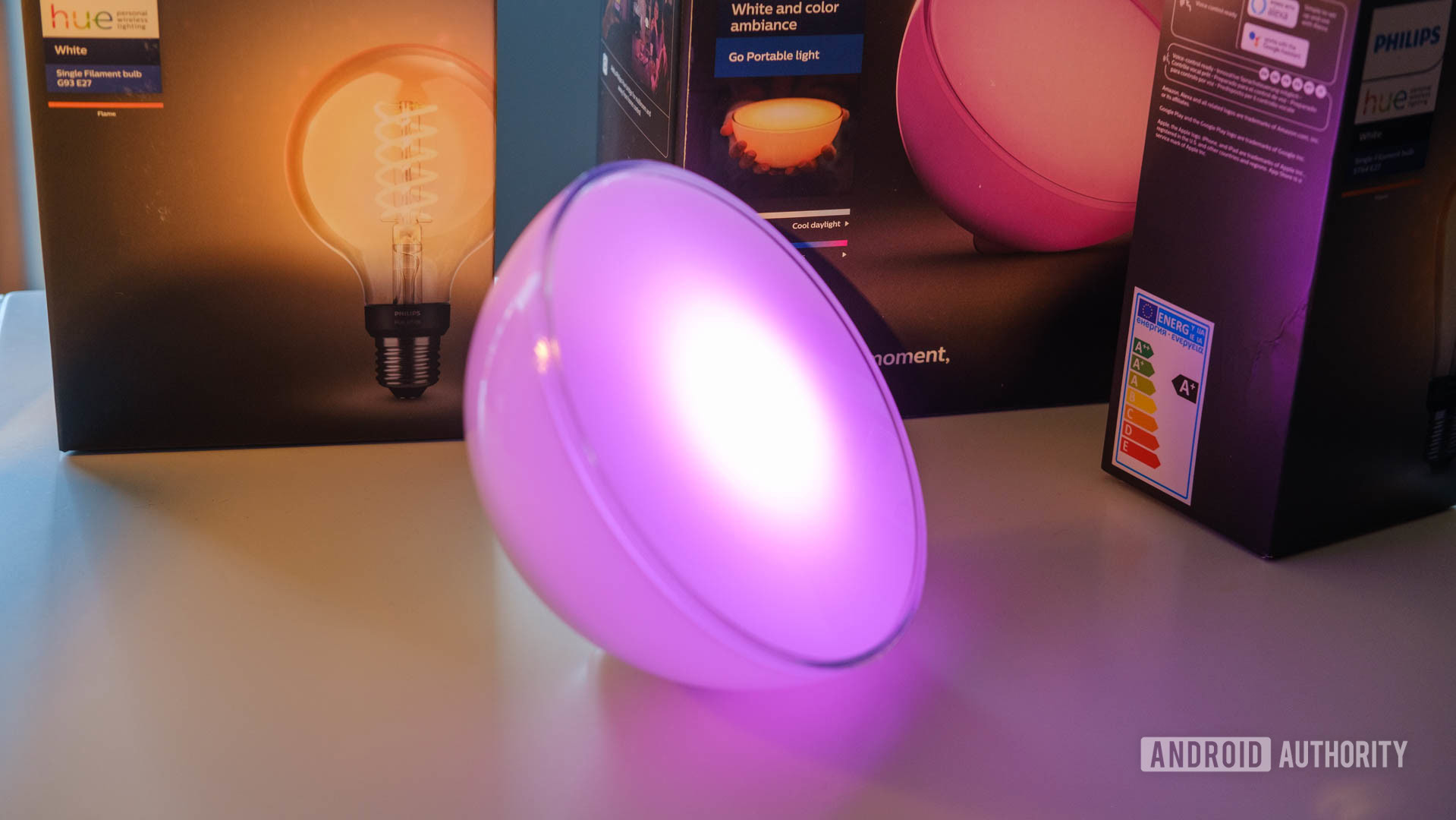 Philips Hue Go portable smart light angle view