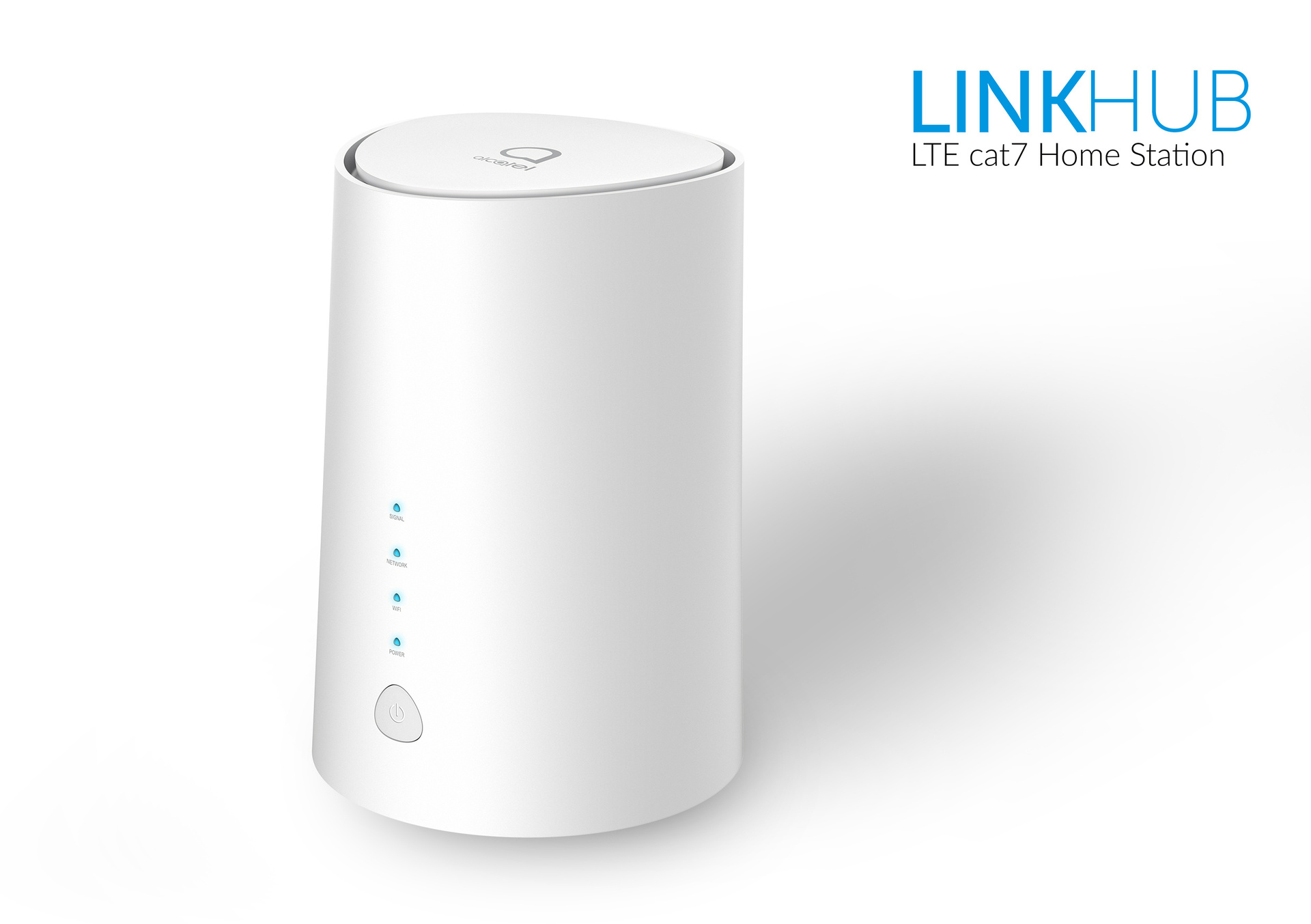 Press render of the Alcatel LinkHub LTE cat7 Home Station from TCL