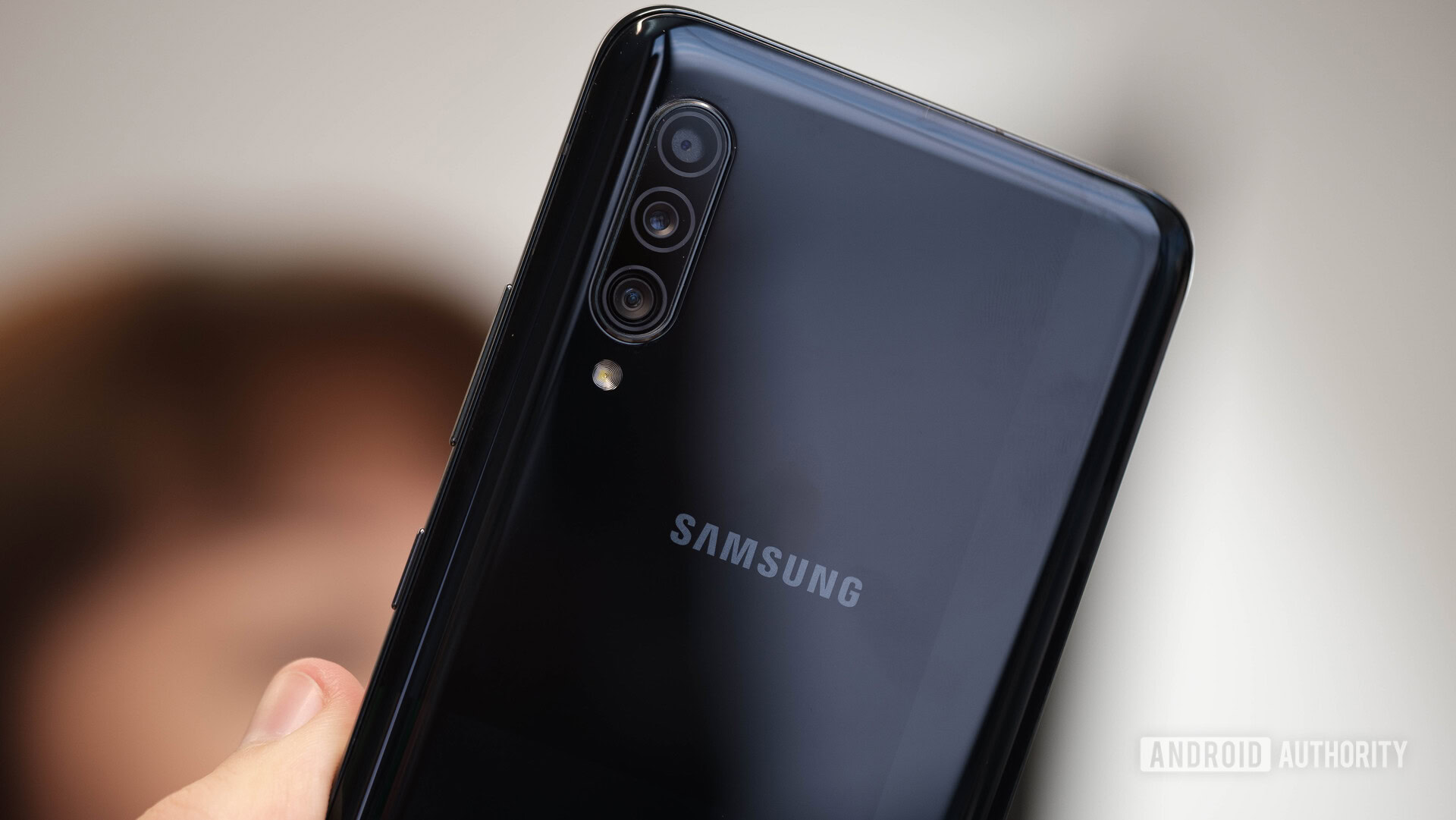 Samsung Galaxy A90 5G black back and camera array