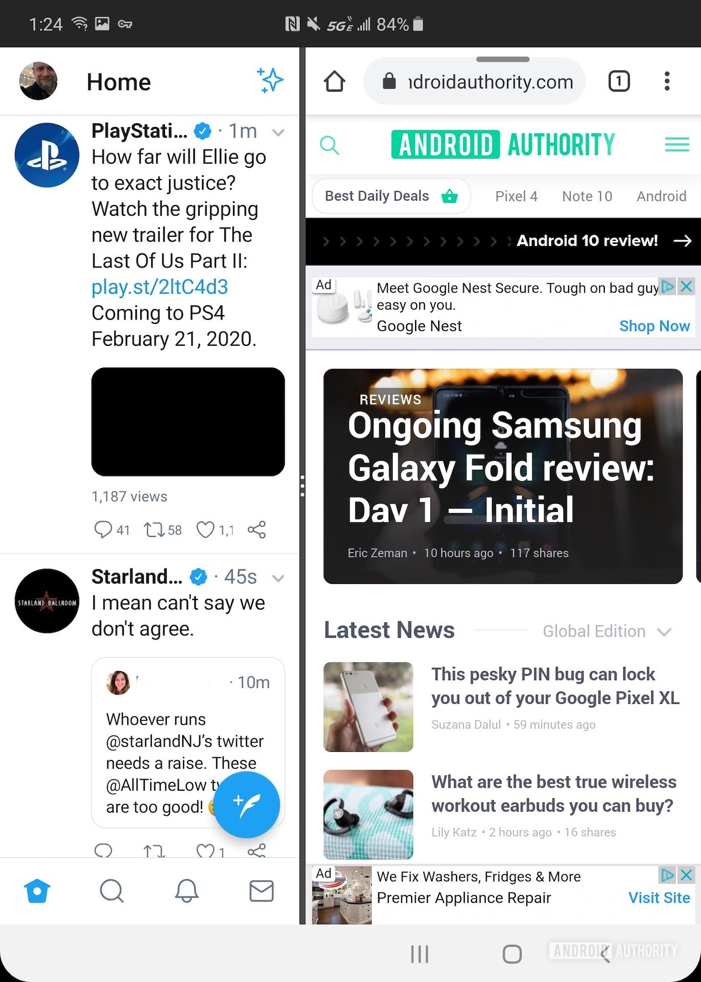Samsung Galaxy Fold Review 40 60 multi tasking