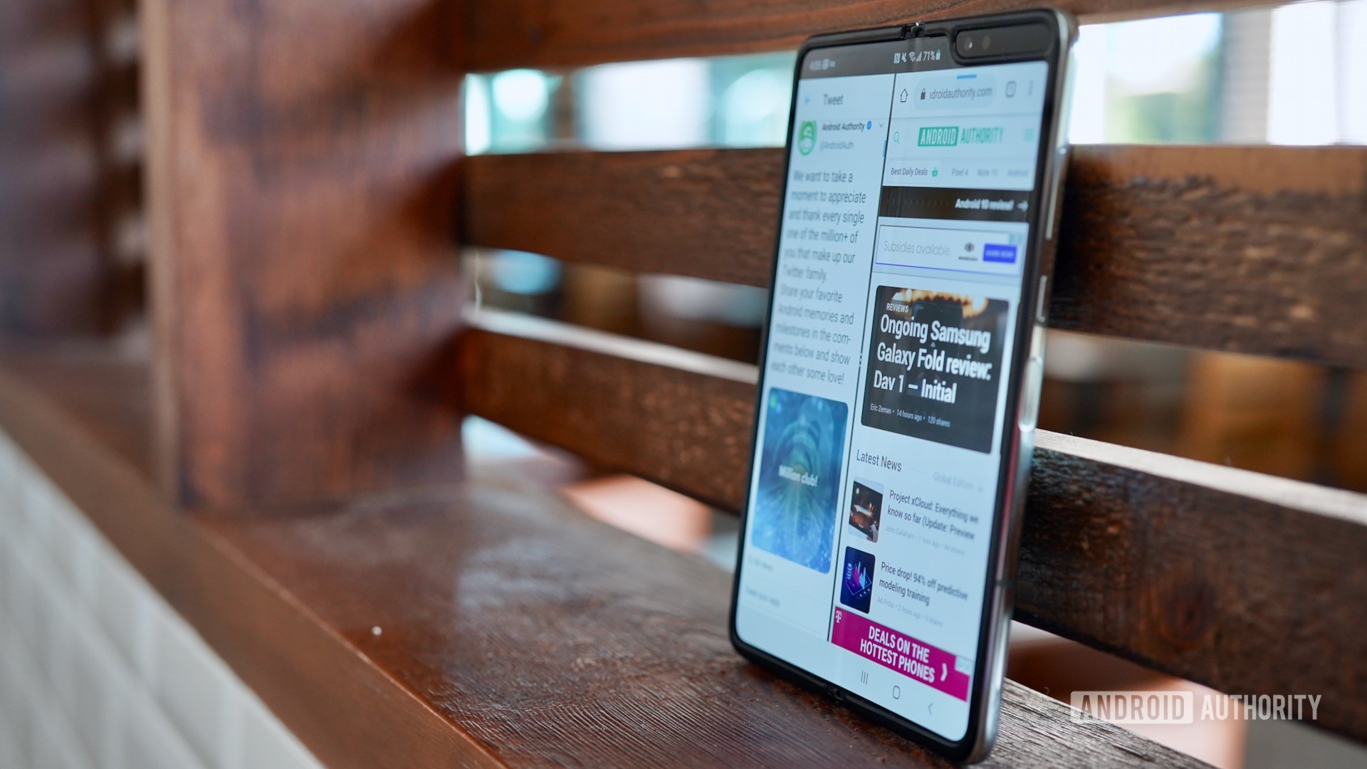 Samsung Galaxy Fold Review open in repose