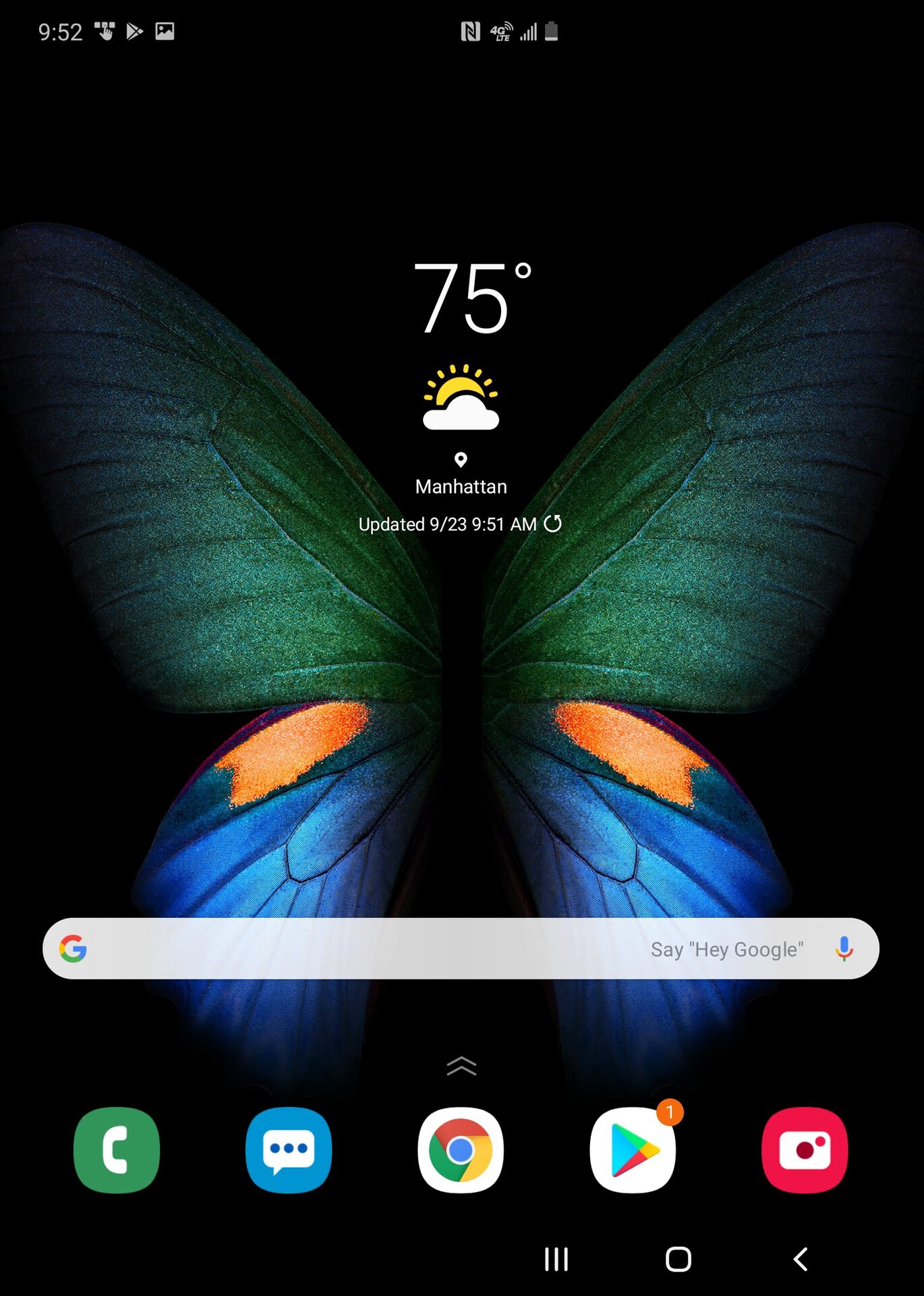 Samsung Galaxy Fold review Home Screen