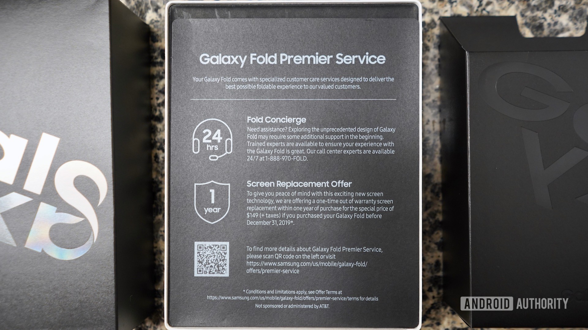 Samsung Galaxy Fold review box premiere service explainer