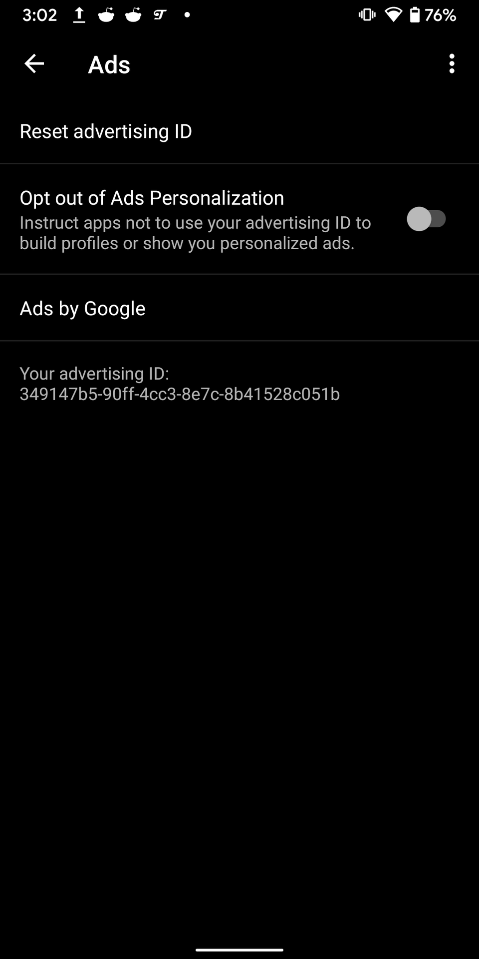 Android 10 Ad Personalization