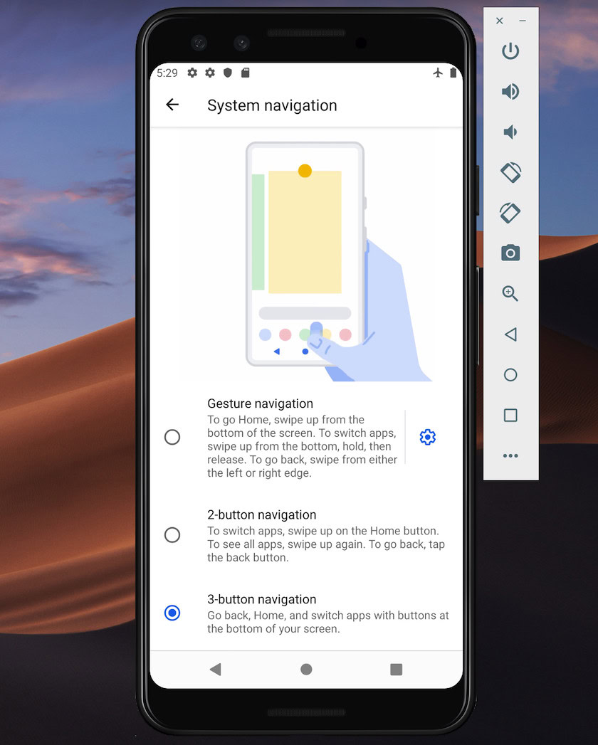 In Android 10, gesture-based navigation is the default.