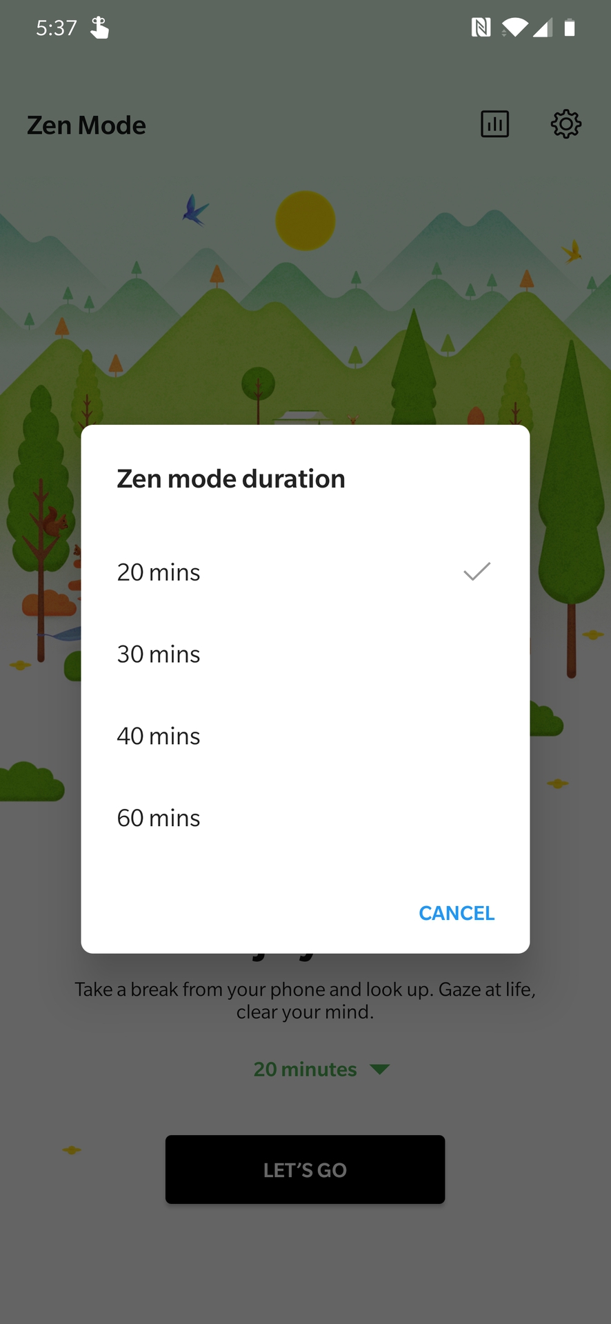 android 10 oneplus 7 pro zen mode timer