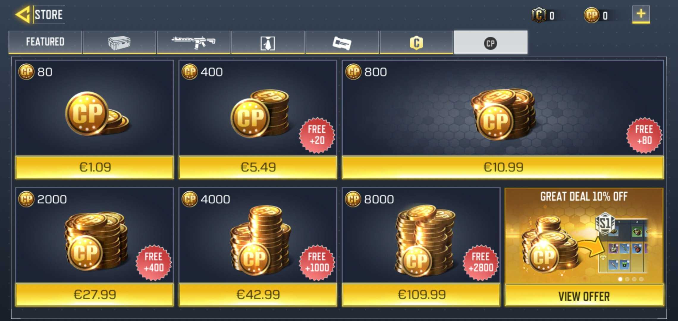 call of duty mobile currency