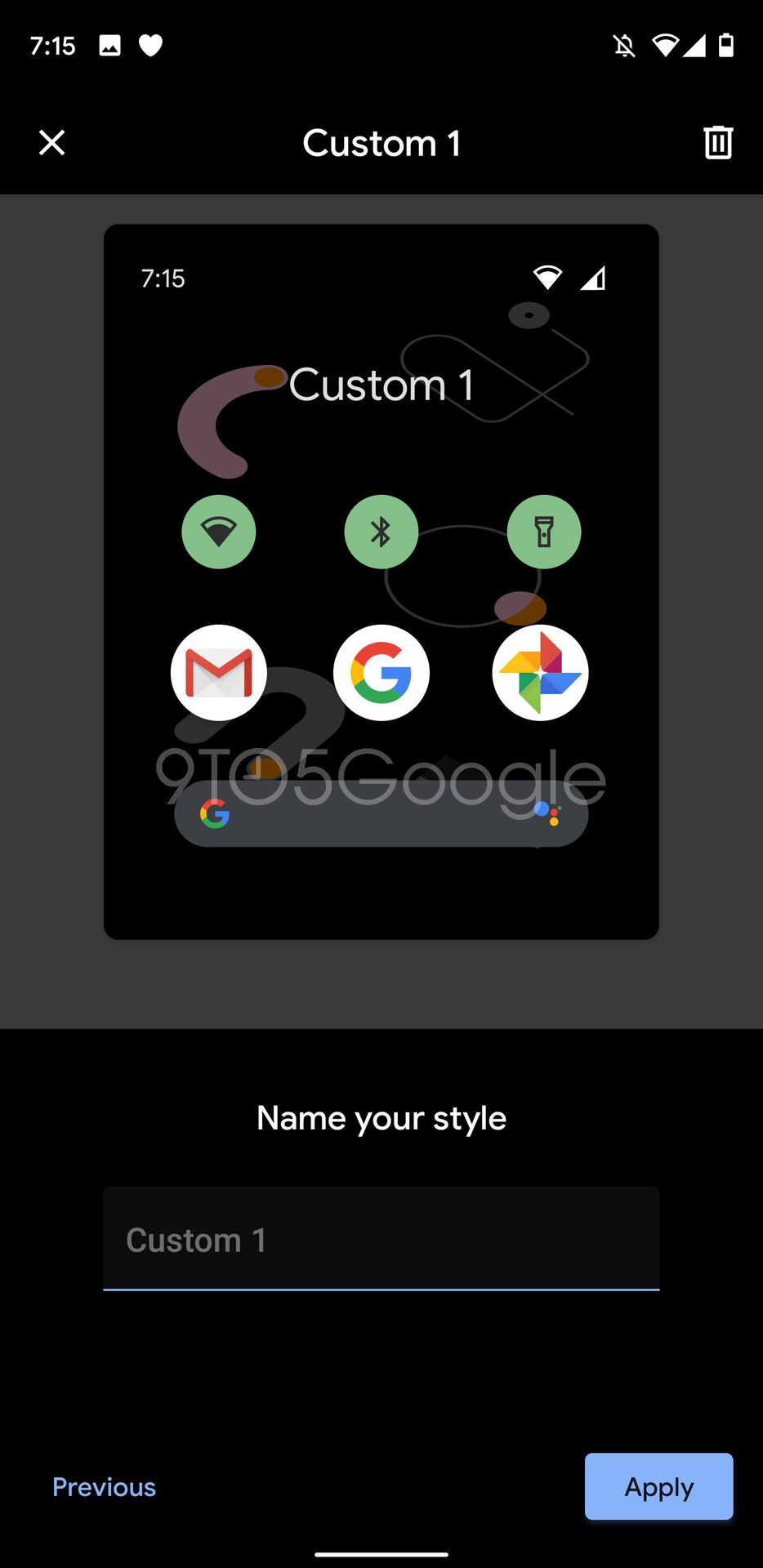 The Google Styles and Wallpapers app, via 9to5Google.