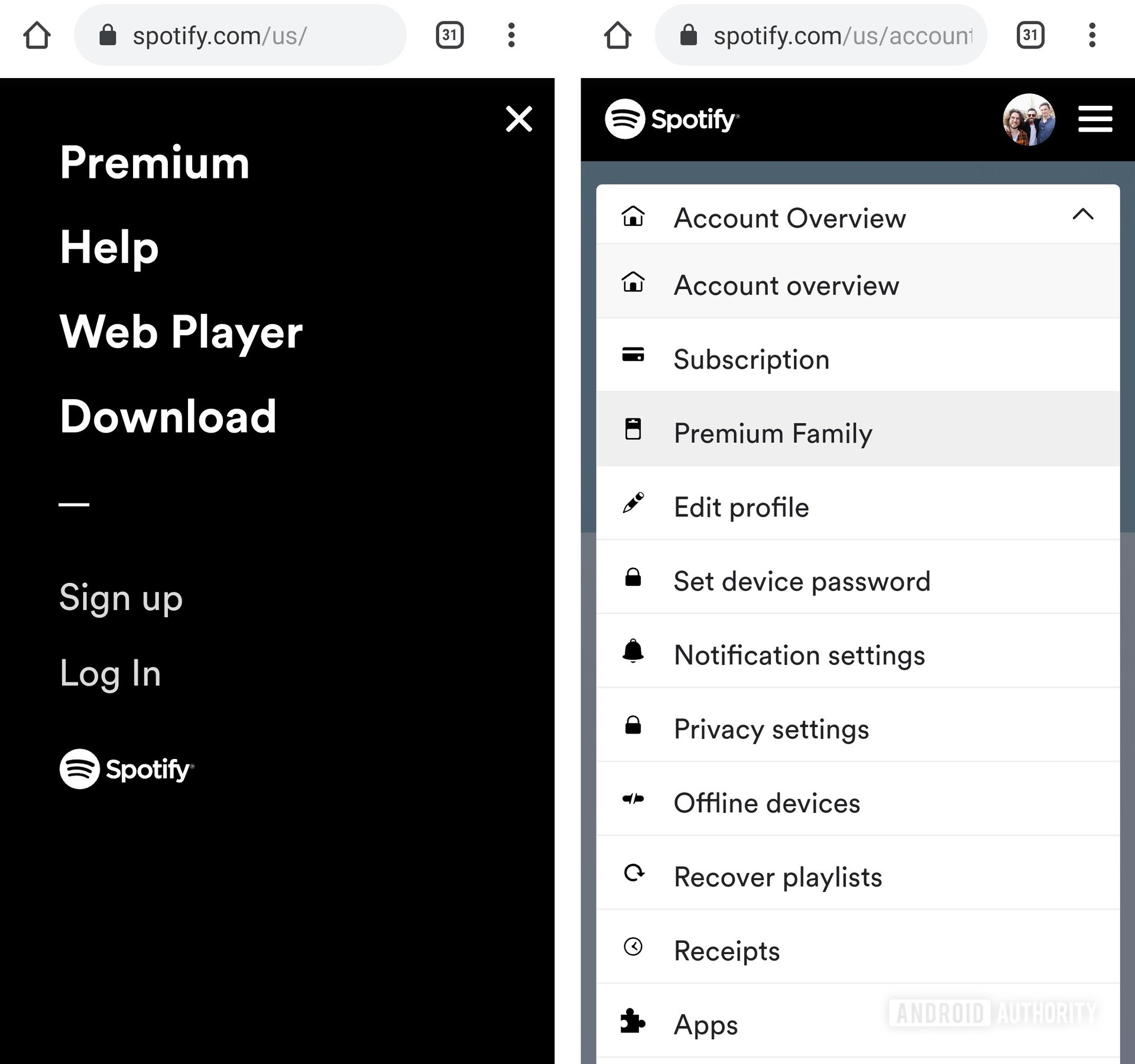 how to manage spotify family plan on mobile
