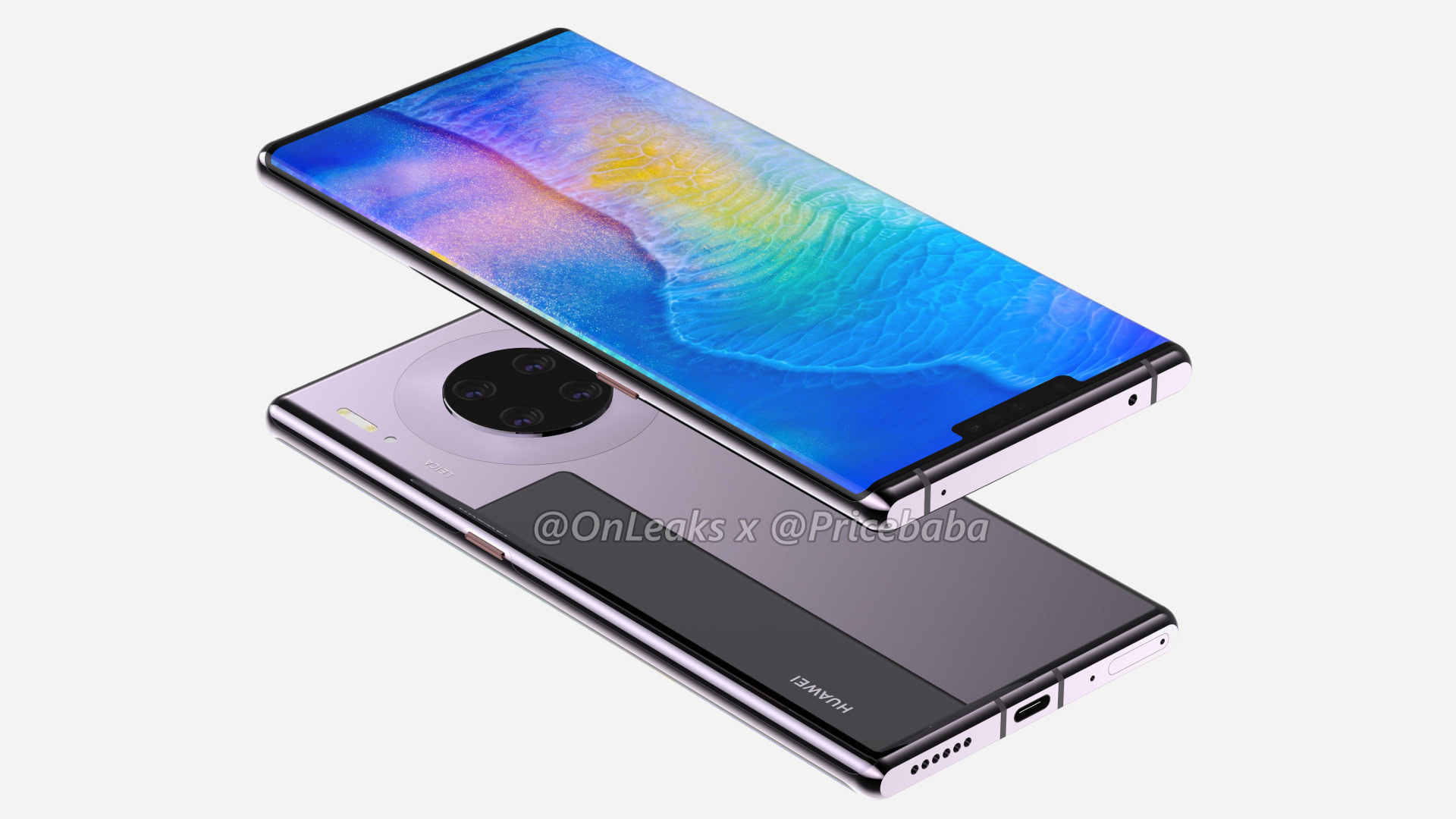 The HUAWEI Mate 30 Pro according to Onleaks and Pricebaba