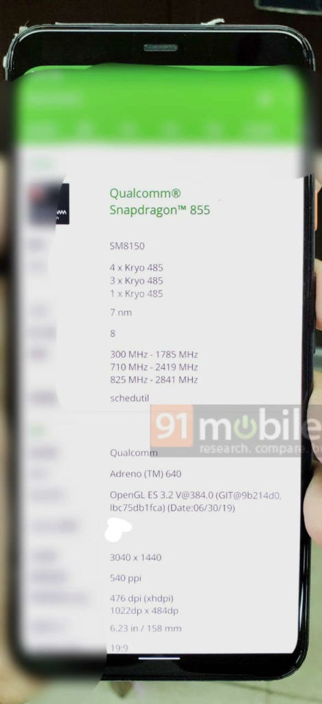 A Google Pixel 4 XL leak via 91mobiles.