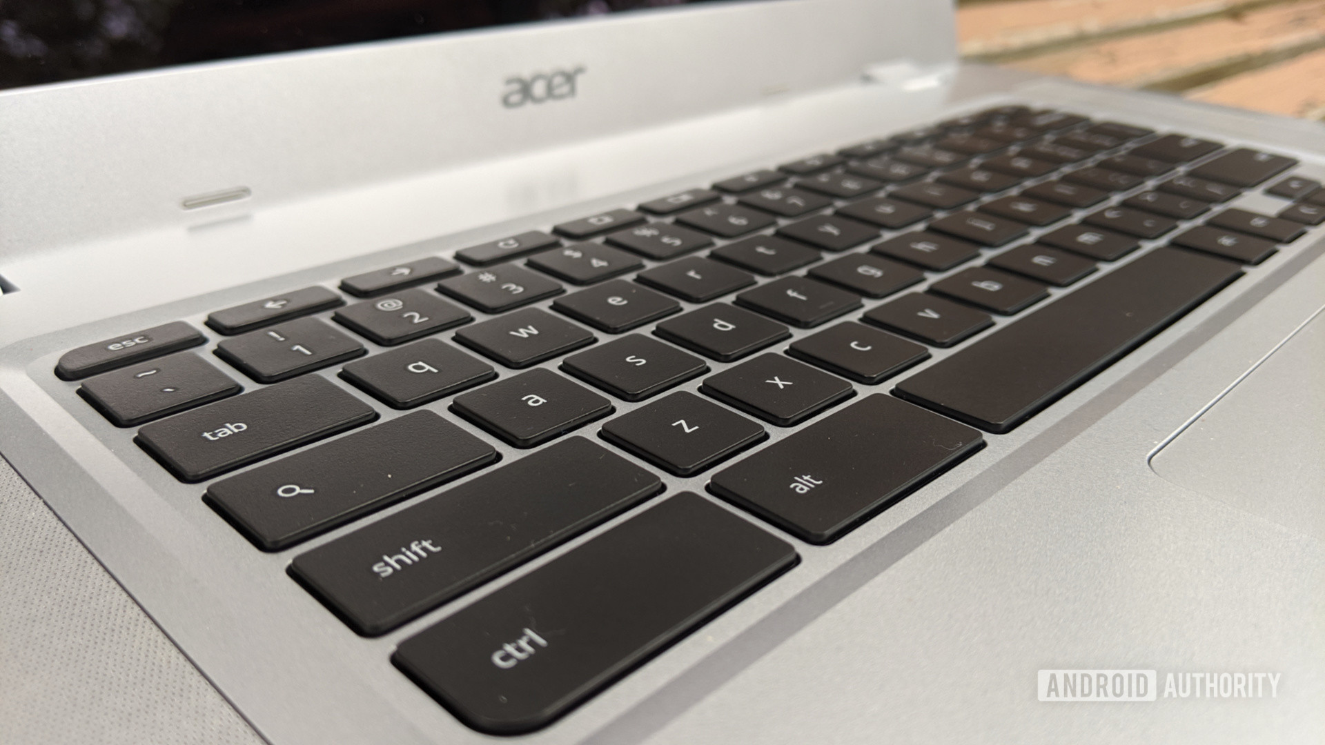 Acer Chromebook 315 keyboard from the left