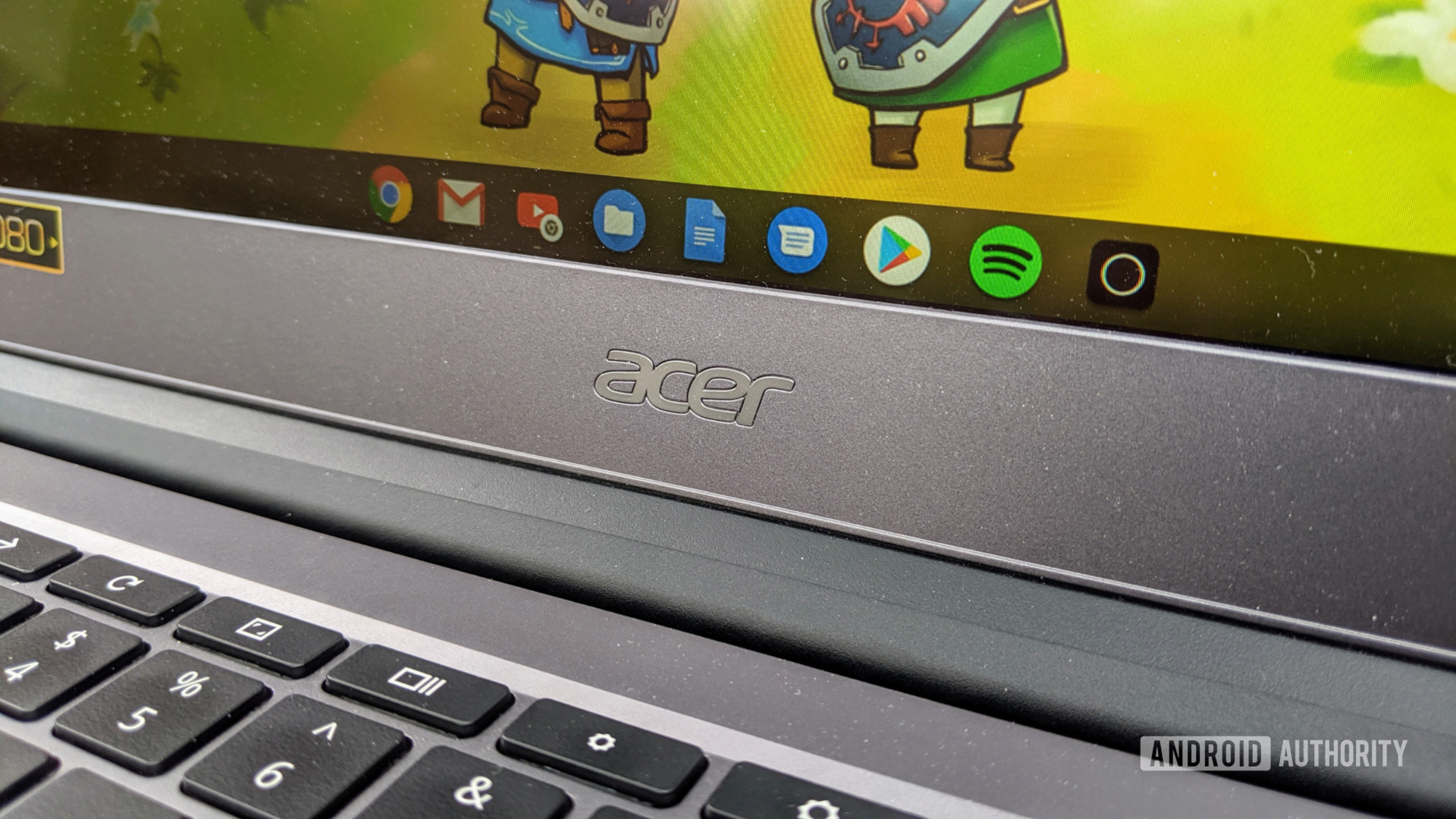 Close up of the Acer logo on the Acer Chromebook 714