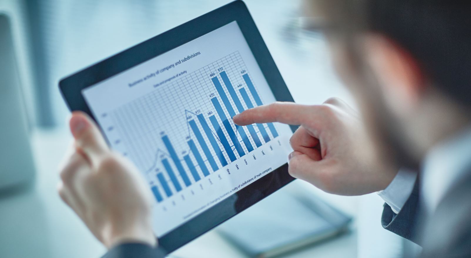 Digital Marketing Tablet Chart Business
