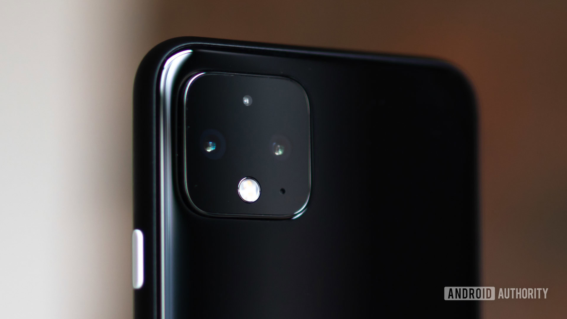 Google Pixel 4 camera closeup in just black