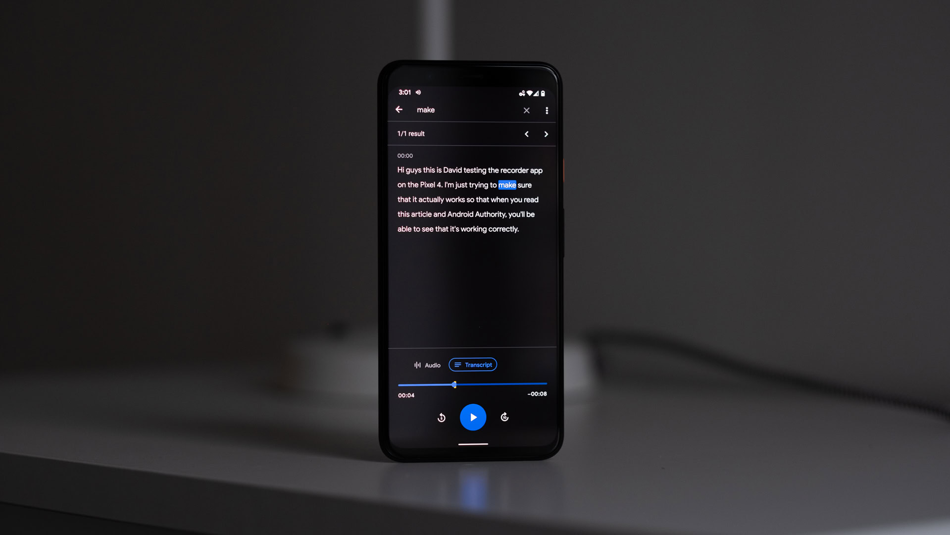 Google Recorder App Search Transcription