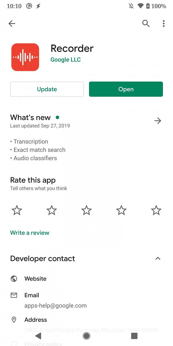 Google Recorder App Update