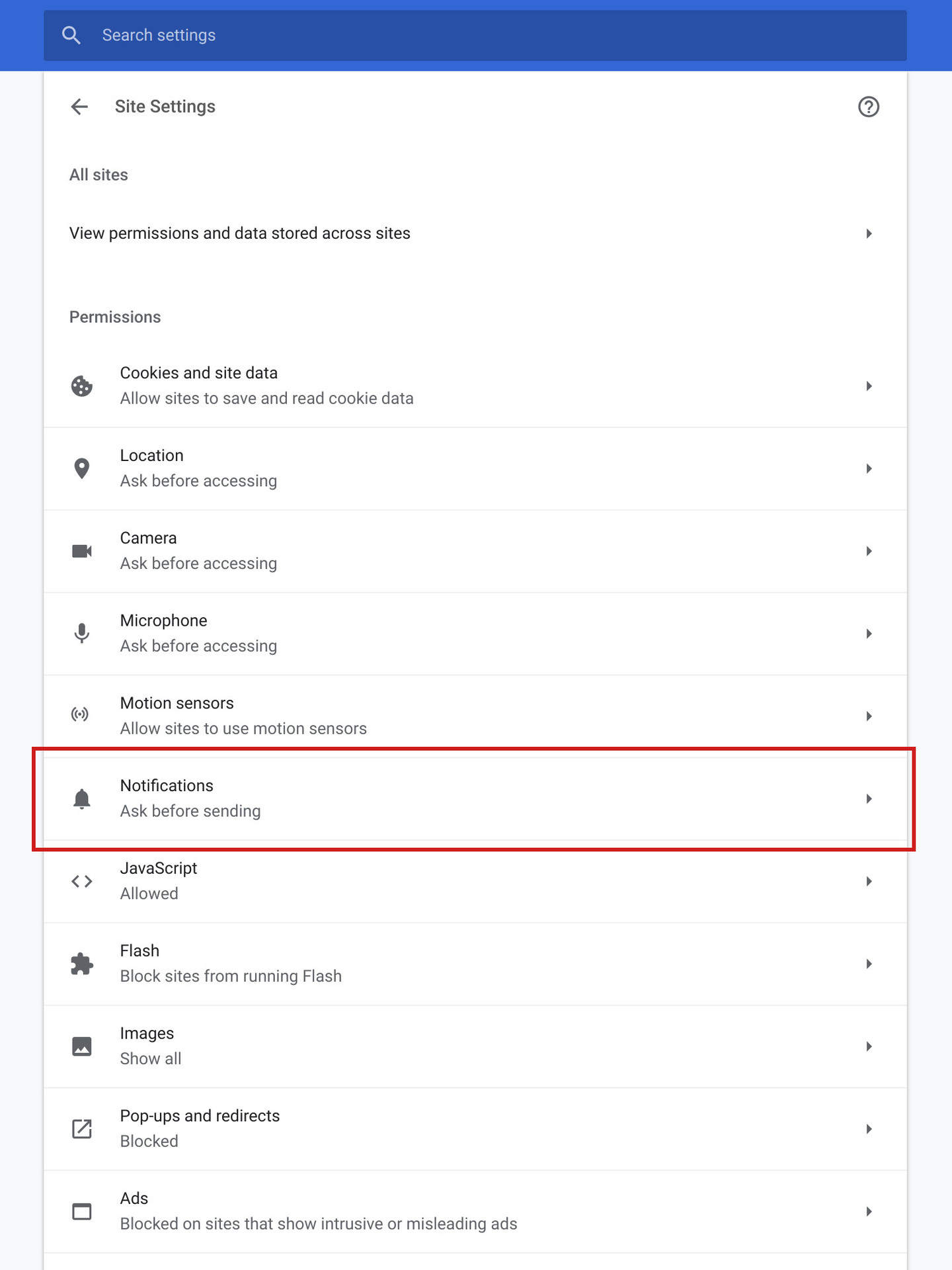 How to disable Chrome Notifications 3