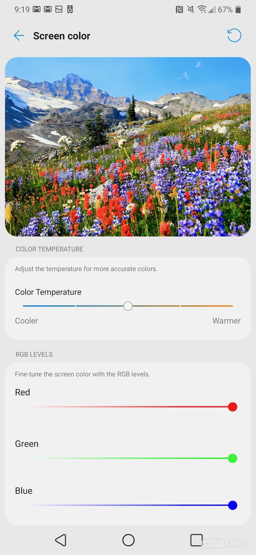 LG G8X ThinQ Review manual color control