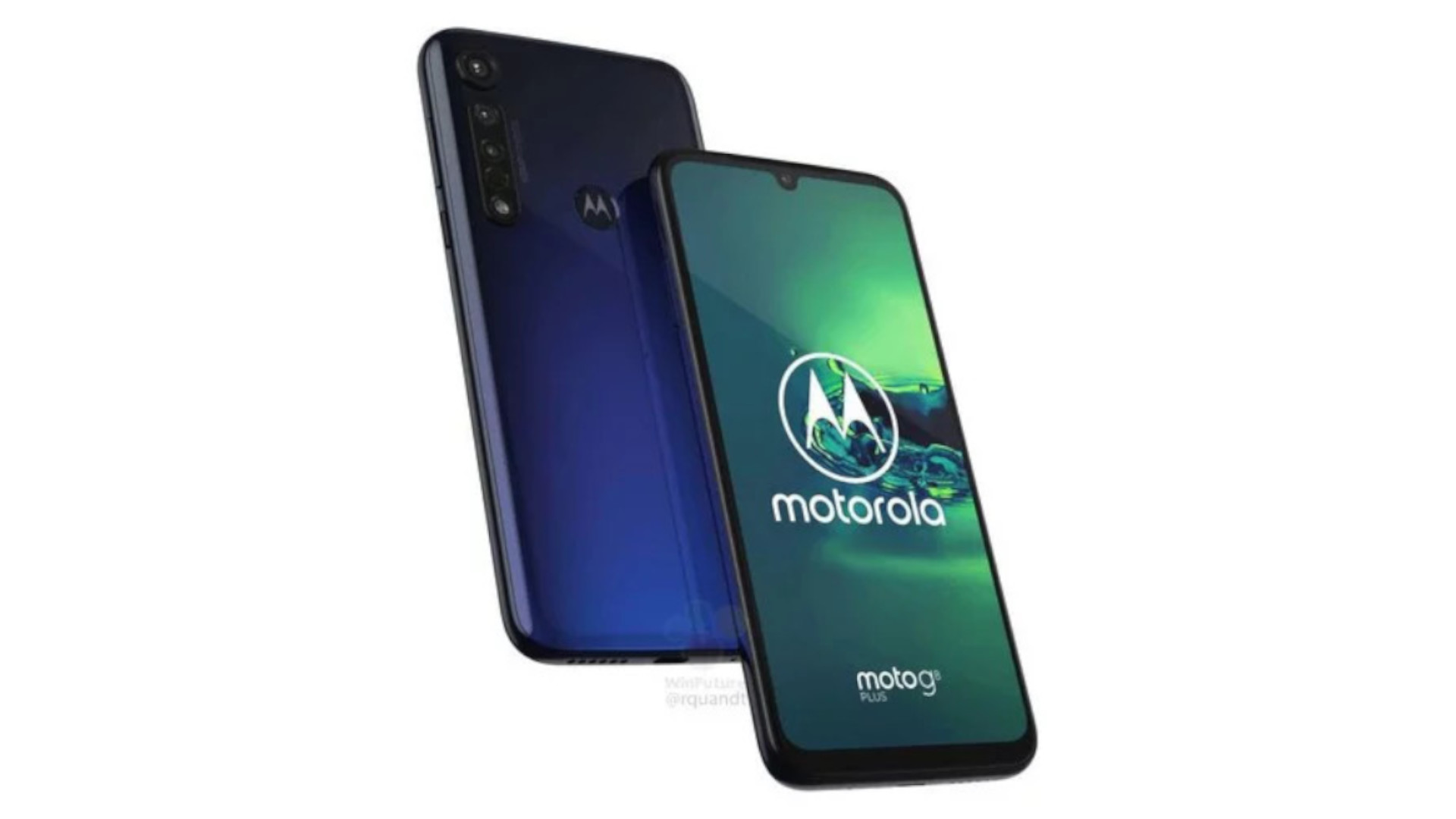 Motorola G8 Plus Blue front and back WinFuture