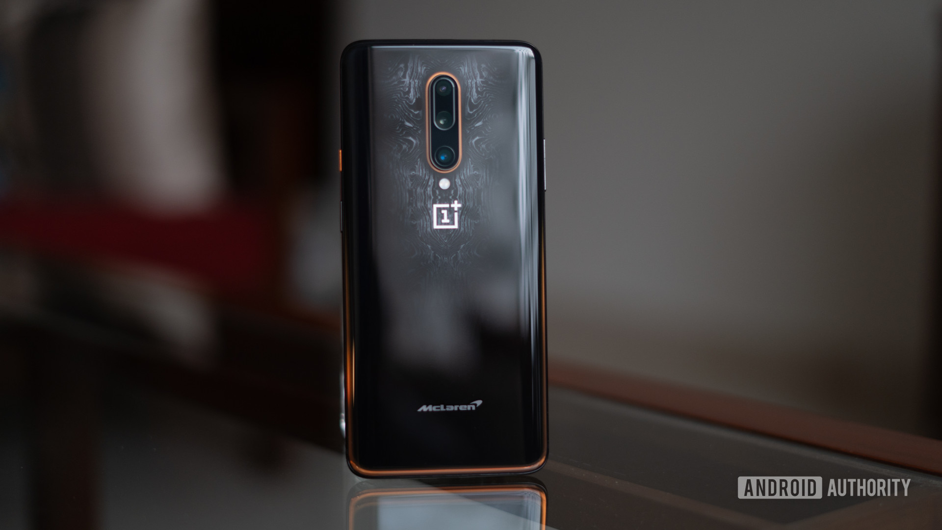OnePlus 7T Pro McLaren Edition back panel of the phone