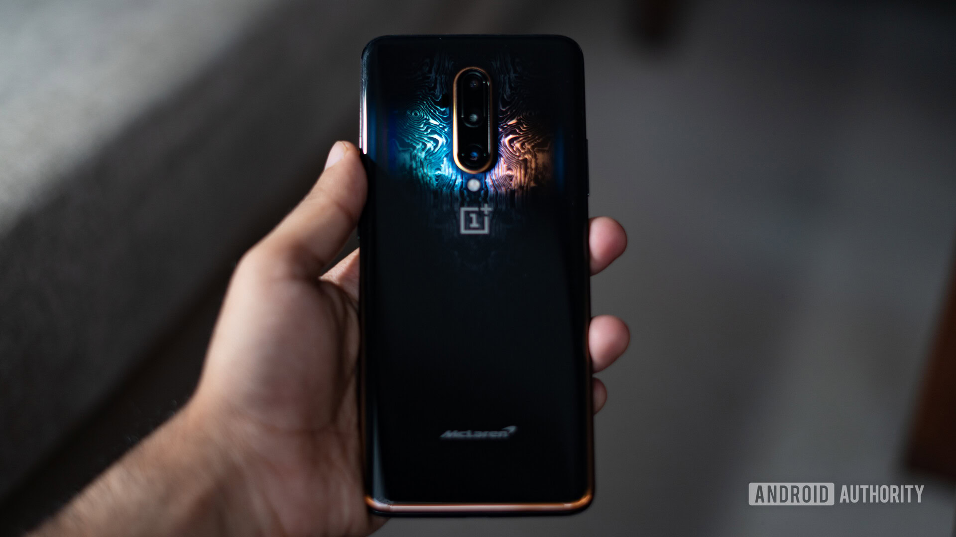 OnePlus 7T Pro McLaren Edition in hand