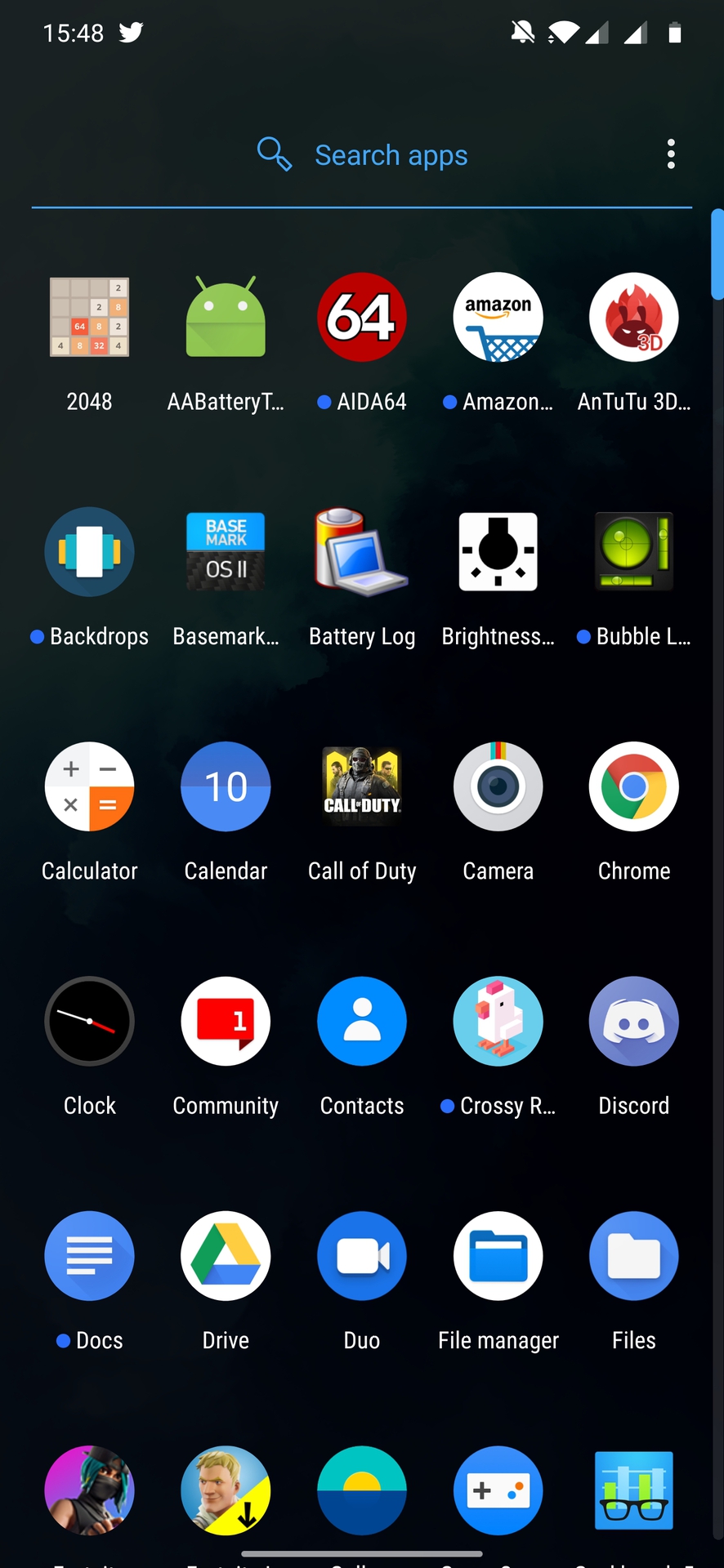 OnePlus 7T pro app drawer