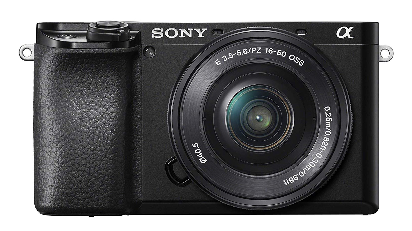 Sony Alpha A6100 camera front - Photography Essentials. 
