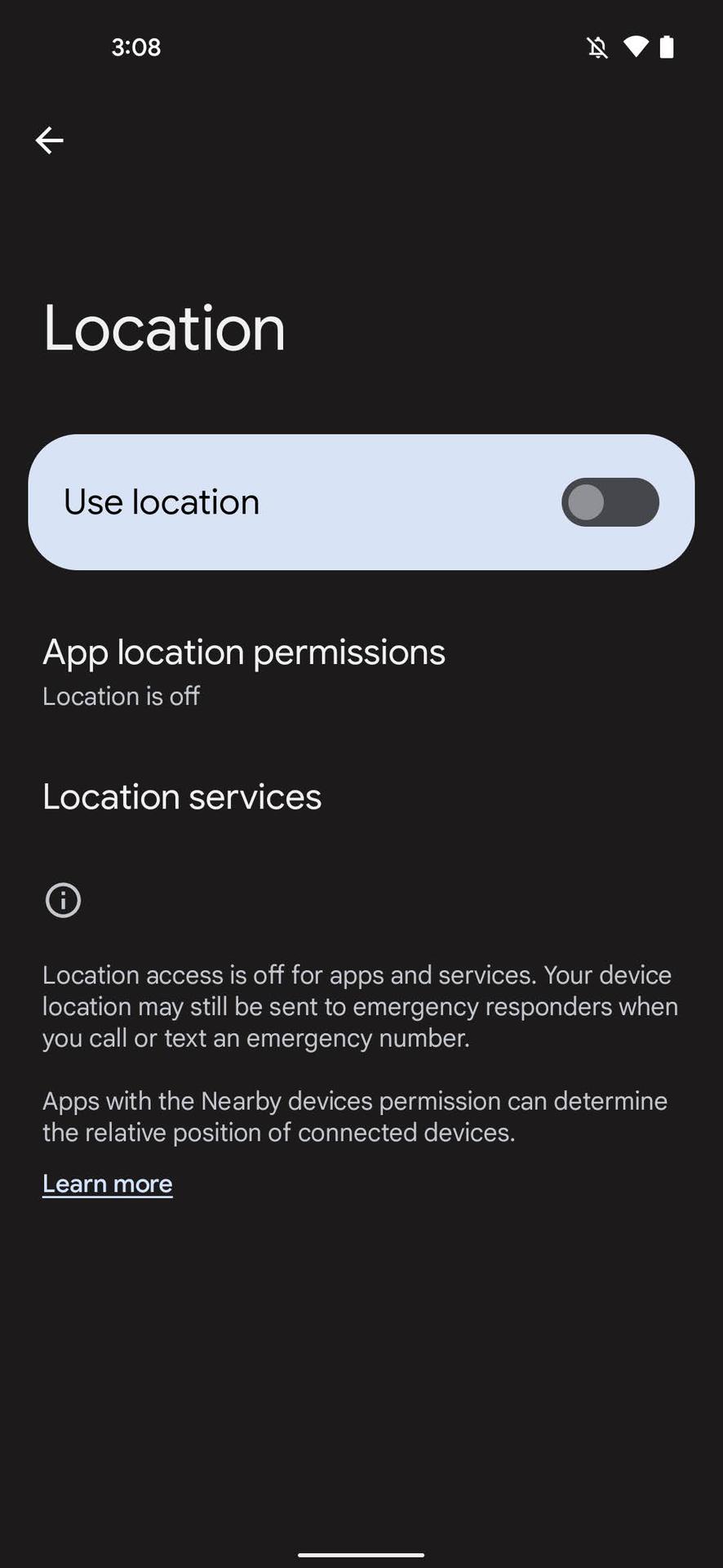 Turn off GPS in Android settings 2