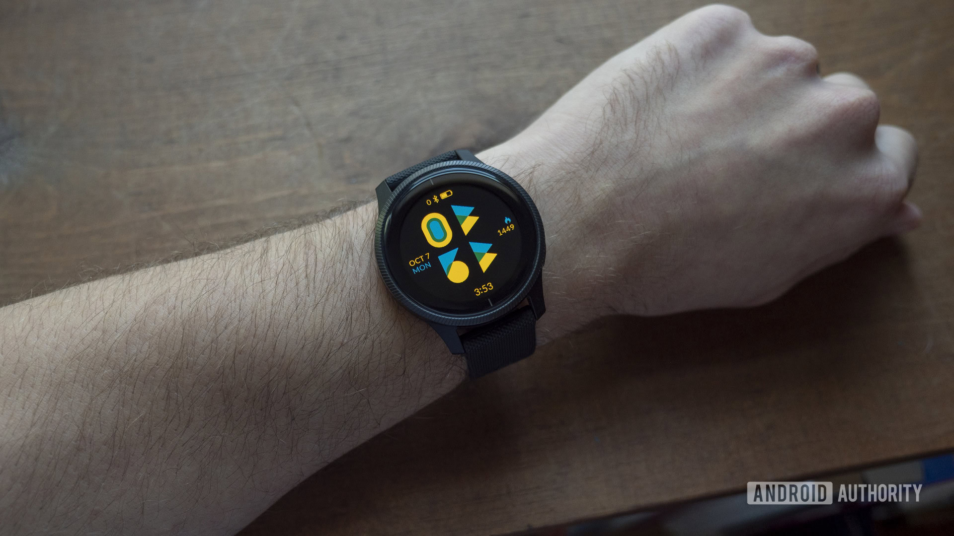 garmin venu review watch face on wrist