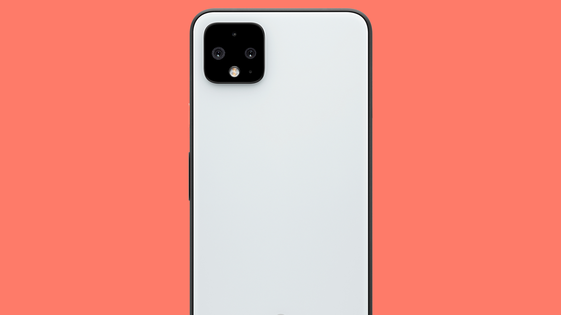 google pixel 4 xl clearly white back with orange background